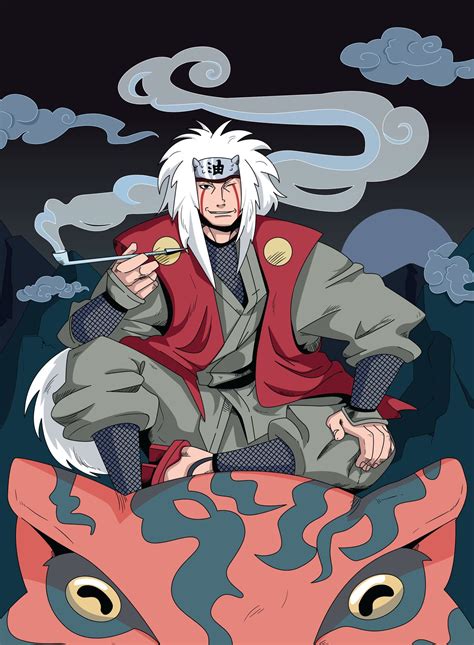 Ilustración de Jiraiya de 1831, mostrando un aspecto imponente.