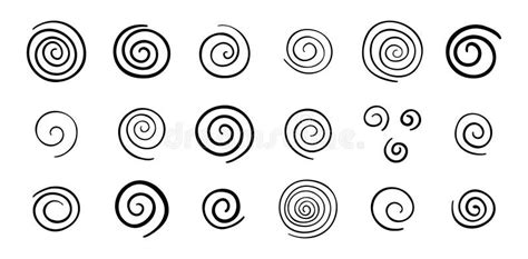 Ilustración icónica de espirales de 