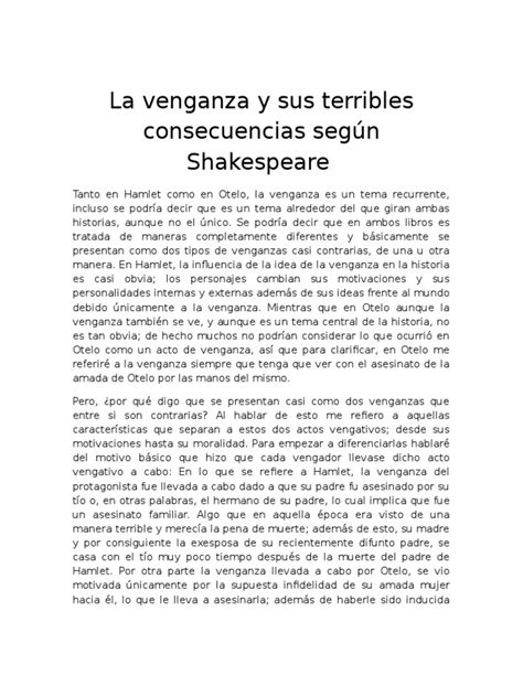 Representación de la venganza y sus consecuencias