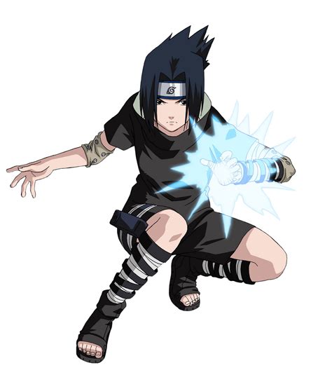 Sasuke Uchiha en pose de combate