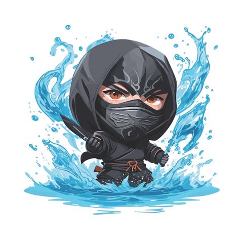 Ilustración de un ninja usando técnicas de sonido