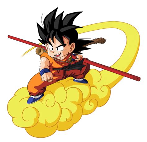 Goku volando en Kinto-Un con Bulma