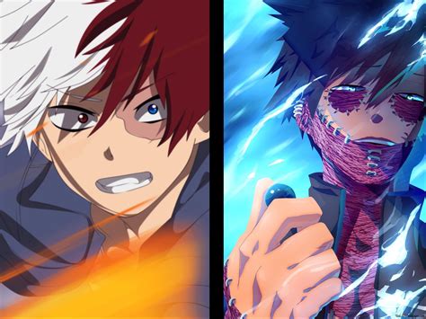 Shoto Todoroki enfrentando a Dabi