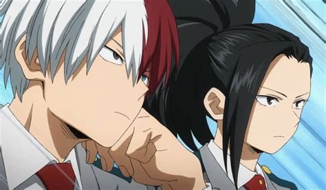 Ilustración de Momo y Shoto durante la Prueba de Fin de Trimestre