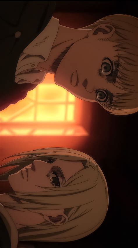 Annie Leonhart y Armin Arlert conversando