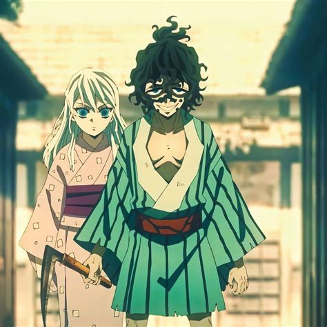 Ilustración de Gyutaro y Ume como protagonistas