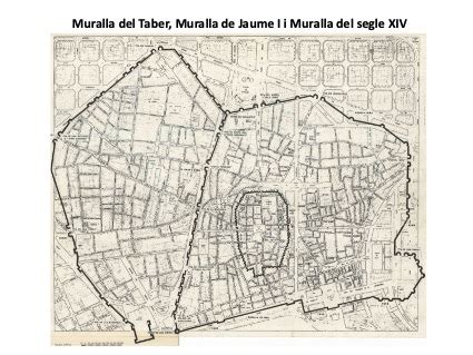 Esquema de las tres murallas y la ubicación de Paradis y Marley