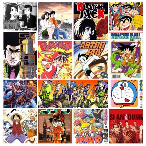 collage portadas mangas populares