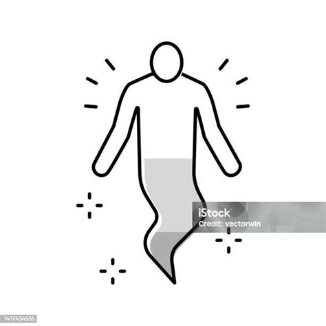 Ilustración de un alma cayendo o fragmentándose