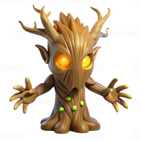 Ilustración de un árbol antiguo con luz negra emanando de él.