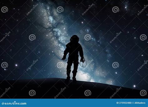 Ilustración de un cosmos estrellado con una figura central brillando