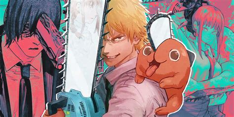 Portada del manga Chainsaw Man con Denji, Pochita y Makima