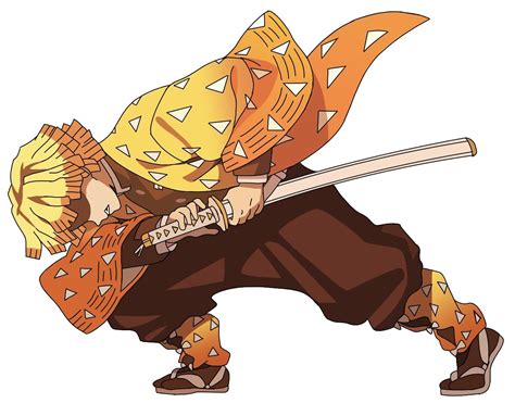 Zenitsu Agatsuma en pose de ataque