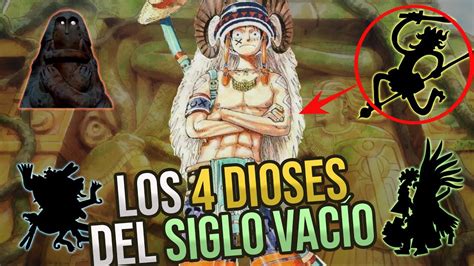 Ilustración conceptual de los cuatro dioses de One Piece
