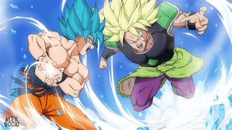 escena de pelea entre Broly y Gohan