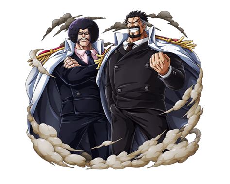 Garp y Sengoku luchando contra Shiki