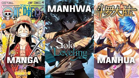 Comparativa de Manga, Manhwa y Manhua