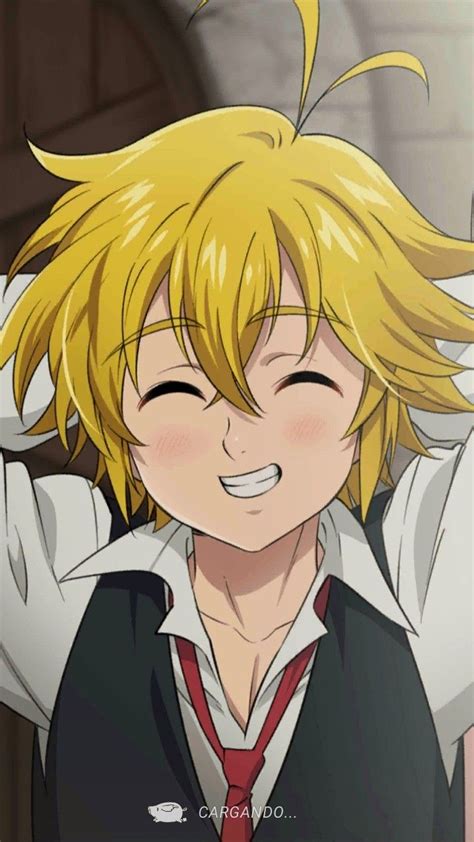 Personaje de Meliodas riendo