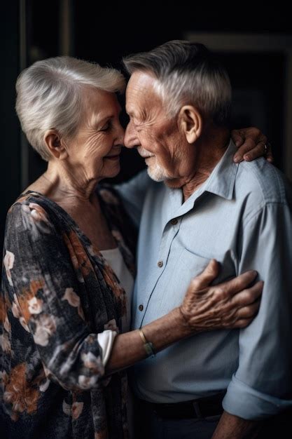 Fotografía artística de una pareja mayor y una más joven compartiendo un momento íntimo.