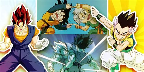 Ilustración de varias fusiones de Dragon Ball
