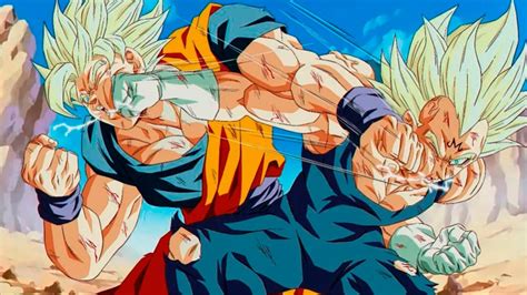 Goku y Vegeta en su primer combate épico