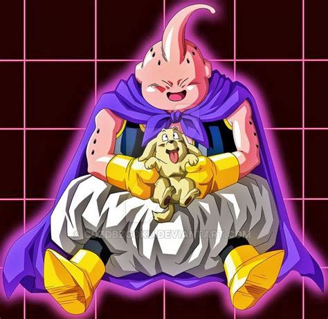 Mr. Satán y Majin Buu con Bee