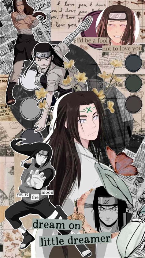 Collage estético vintage de Neji Hyuga