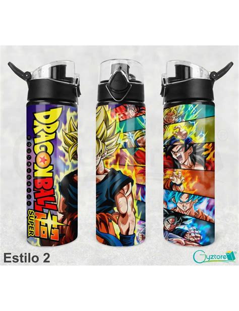 Diseño de la botella Hidro de Dragon Ball con el logo y Shen Long