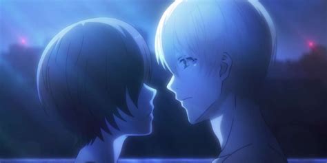 Ilustración de Kaneki y Touka en un momento íntimo