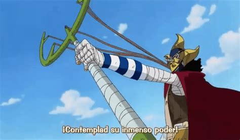 Usopp como Sogeking quemando la bandera del Gobierno Mundial