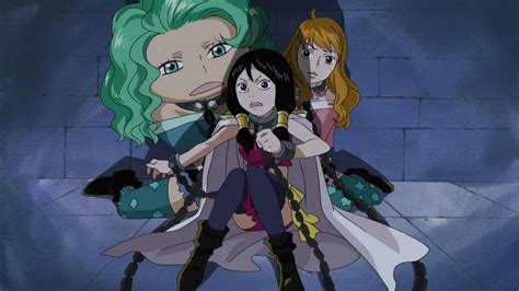 Boa Hancock y sus hermanas mostrando la marca de esclava