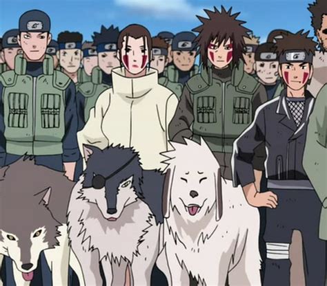 Miembros del Clan Inuzuka con sus perros ninjas