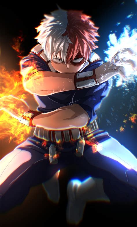 Shoto Todoroki en acción