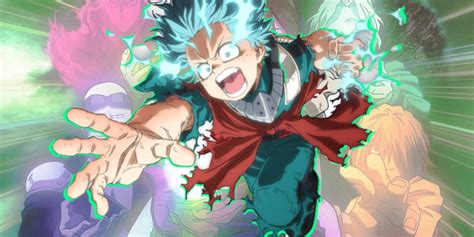 Izuku Midoriya usando el One For All