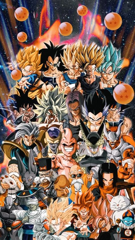 Collage de personajes icónicos de Dragon Ball Z