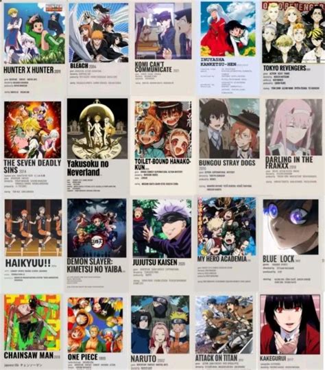 Montaje de personajes de diferentes animes shojo