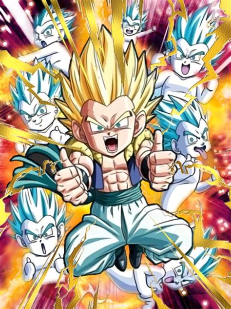 Gotenks esquivando un ataque energético