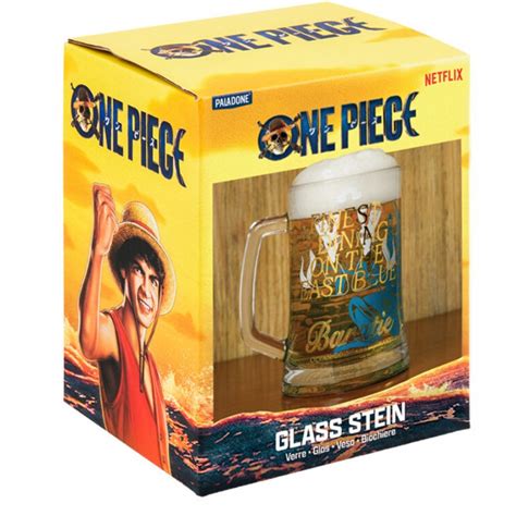 Diseño de la jarra de cerveza One Piece con personajes