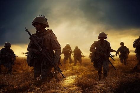 Soldados usando bengalas para comunicarse en el campo de batalla