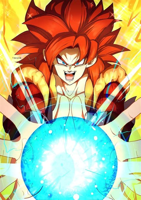 Gogeta SSJ4 ejecutando un Kamehameha
