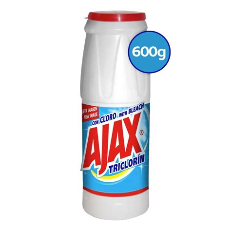 Infografía mostrando el proceso de limpieza con Ajax Limpiador en Polvo