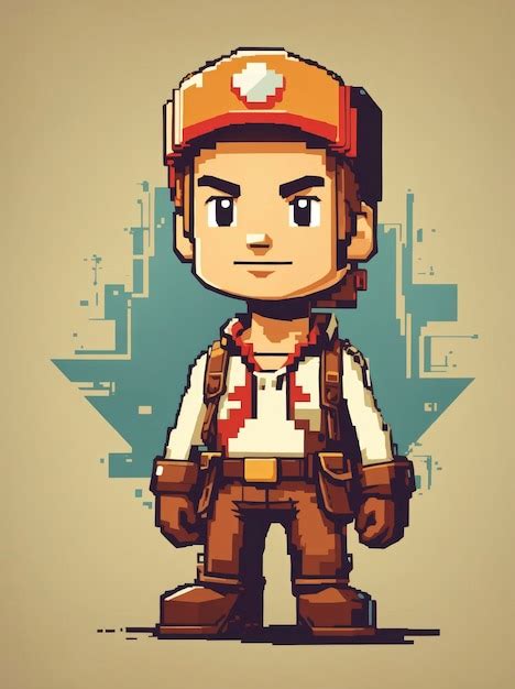 Ilustración de un personaje de videojuego en estado 