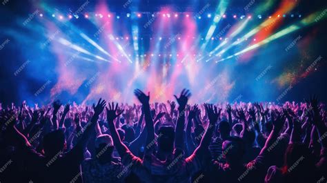 Imagen de una multitud en un concierto vibrante