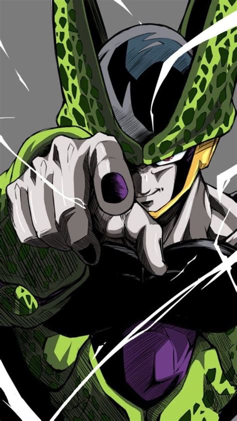 Ilustración de Cell con pelo