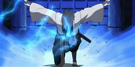 Sasuke Uchiha usando Chidori Nagashi