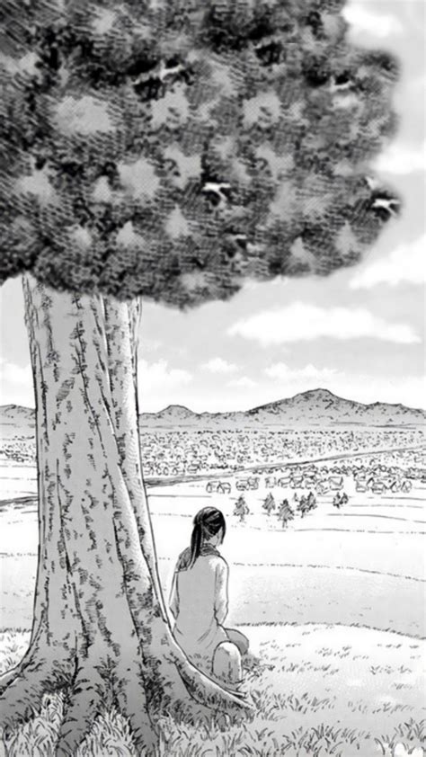Arbol donde descansa Eren en el final del manga