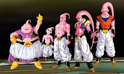 Tabla comparativa de las transformaciones de Majin Buu