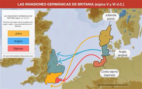 Mapa de Britannia mostrando las diferentes razas.