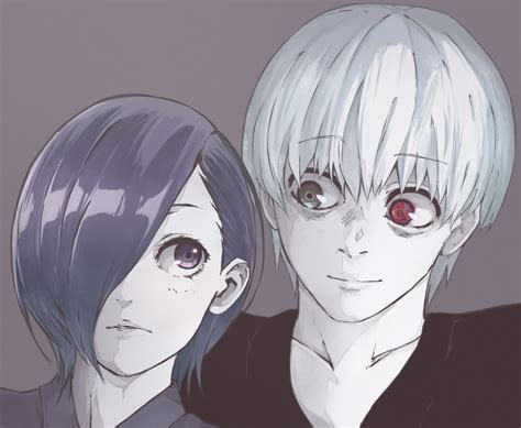 Ilustración de Ken Kaneki y Touka Kirishima juntos, representando su unión.
