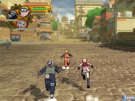 Captura de pantalla del modo RPG en Naruto Shippuden: Ultimate Ninja 5